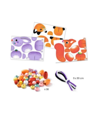 DJECO - Enfilage fil chenille - Animaux mignons