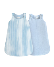 JOLI NOUS - Gigoteuse ligne bleu ciel réversible