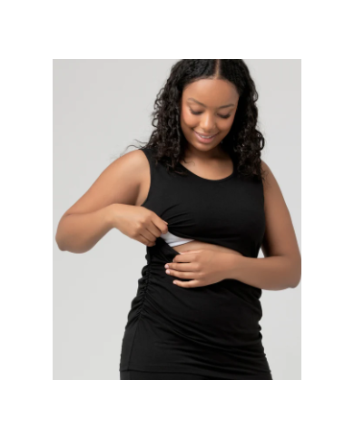 RIPE - Top débardeur d'allaitement en coton bio - Noir