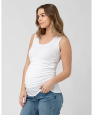 RIPE - Top débardeur d'allaitement en coton bio - Blanc