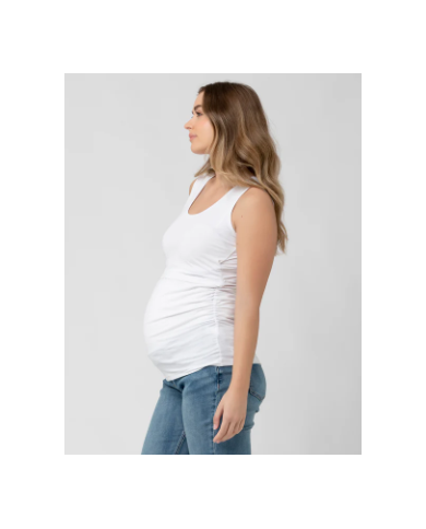 RIPE - Top débardeur d'allaitement en coton bio - Blanc