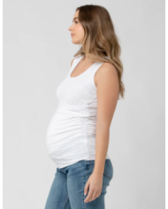 RIPE - Top débardeur d'allaitement en coton bio - Blanc