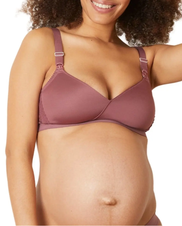 CACHE COEUR - Soutien gorge de grossesse et allaitement Prune - SERENA
