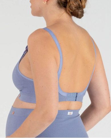 Cache Coeur - ORGANIC - brassière allaitement bleuet