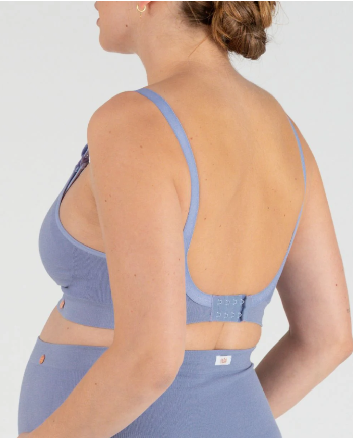 CACHE COEUR - ORGANIC - Brassière grossesse et allaitement - Bleuet