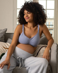 CACHE COEUR - ORGANIC - Brassière grossesse et allaitement - Bleuet