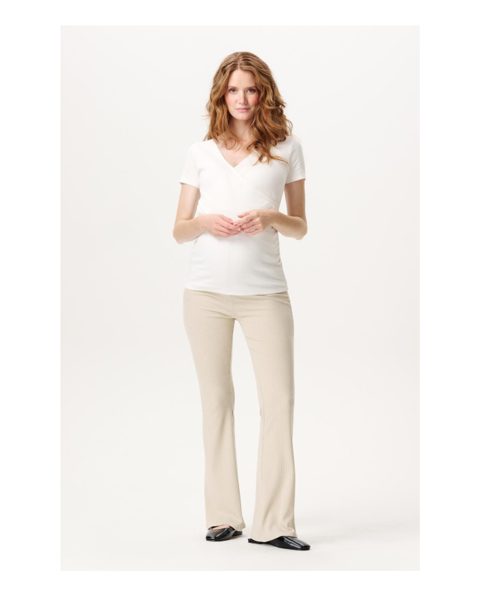 NOPPIES - T-shirt grossesse et allaitement - SANSON - Crème