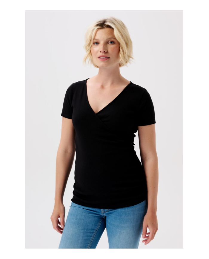 NOPPIES - T-shirt grossesse et allaitement - SANSON - Noir