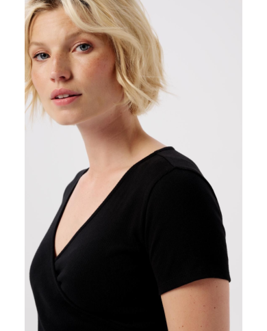 NOPPIES - T-shirt grossesse et allaitement - SANSON - Noir
