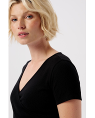 NOPPIES - T-shirt grossesse et allaitement - SANSON - Noir