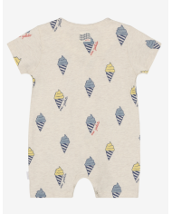 NOPPIES - Grenouillère courte bébé – Oatmeal Melange