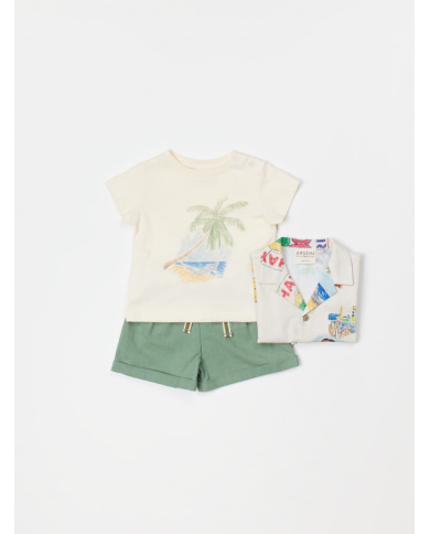 ARSENE ET LES PIPELETTES - Short bébé et enfant coton rustique – Kaki