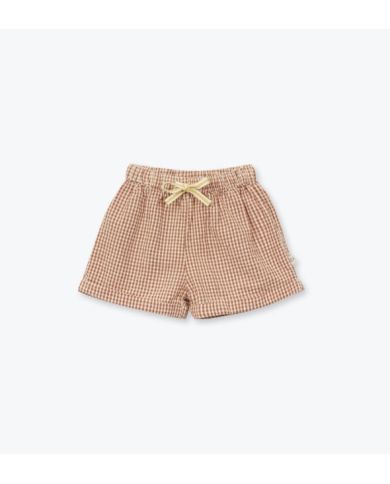 ARSENE ET LES PIPELETTES - Short bébé vichy – Brun