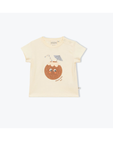 ARSENE ET LES PIPELETTES - T-shirt bébé et enfant Noix De Coco – Écru