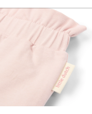 LITTLE DUTCH – Ensemble bébé – T-shirt fleurs blanc & short rose