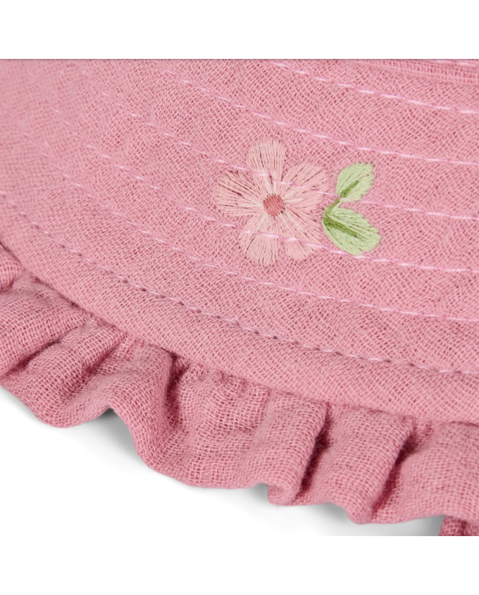 LITTLE DUTCH – Chapeau bébé avec attaches – Pink Blush