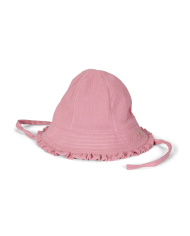 LITTLE DUTCH – Chapeau bébé avec attaches – Pink Blush