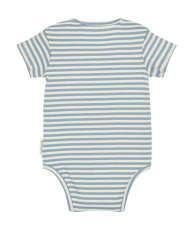 LITTLE DUTCH – Body rayé à manches courtes – Bleu