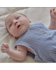 LITTLE DUTCH – Body sans manche en mousseline de coton bio