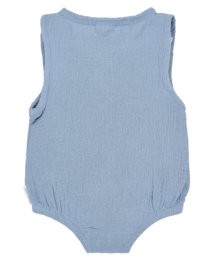 LITTLE DUTCH – Body sans manche en mousseline de coton bio