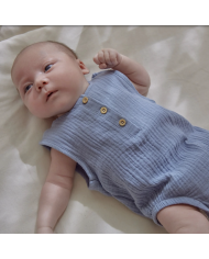 LITTLE DUTCH – Body rayé à manches courtes – Bleu