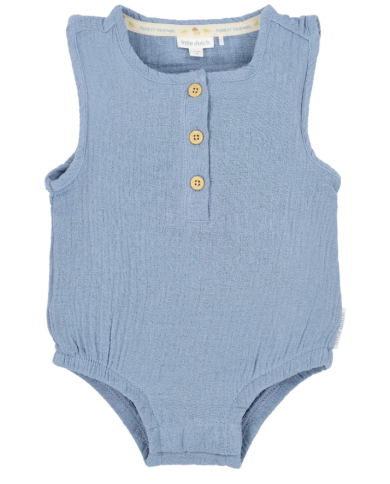 LITTLE DUTCH – Body sans manche en mousseline de coton bio