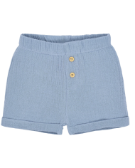 LITTLE DUTCH – Ensemble bébé – T-shirt Renard & short en mousseline bleu