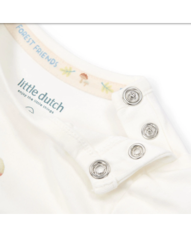 LITTLE DUTCH – Ensemble bébé – T-shirt Renard & short en mousseline bleu