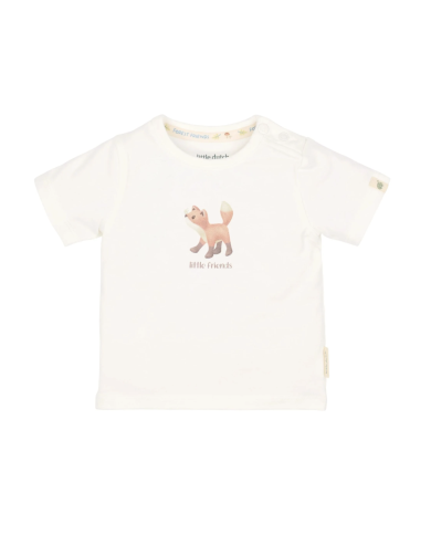 LITTLE DUTCH – Ensemble bébé – T-shirt Renard & short en mousseline bleu
