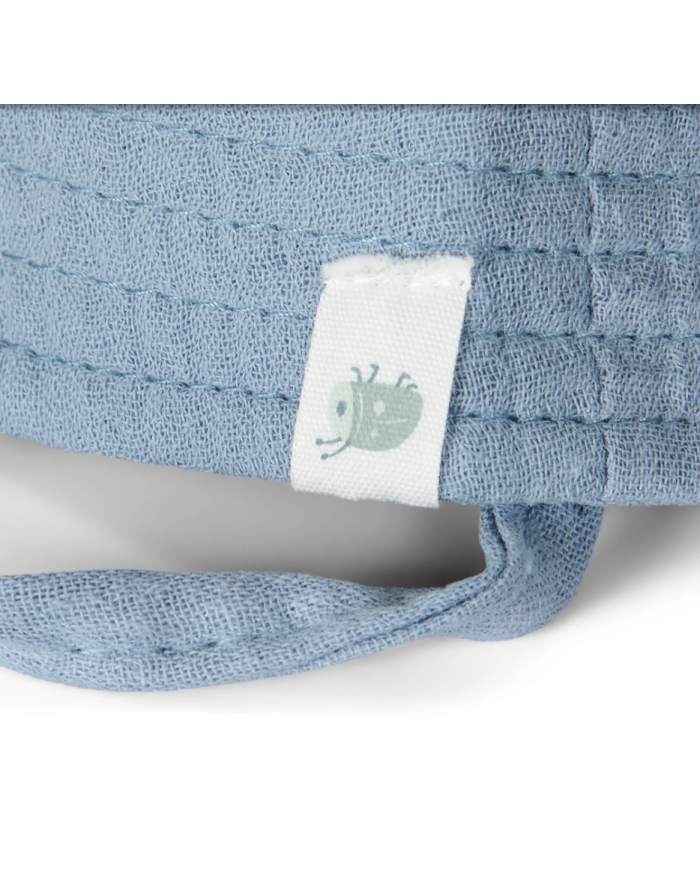 LITTLE DUTCH – Chapeau bébé avec attaches – Stone Blue