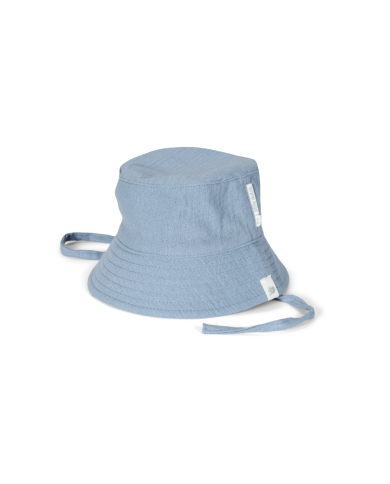 LITTLE DUTCH – Chapeau bébé avec attaches – Stone Blue