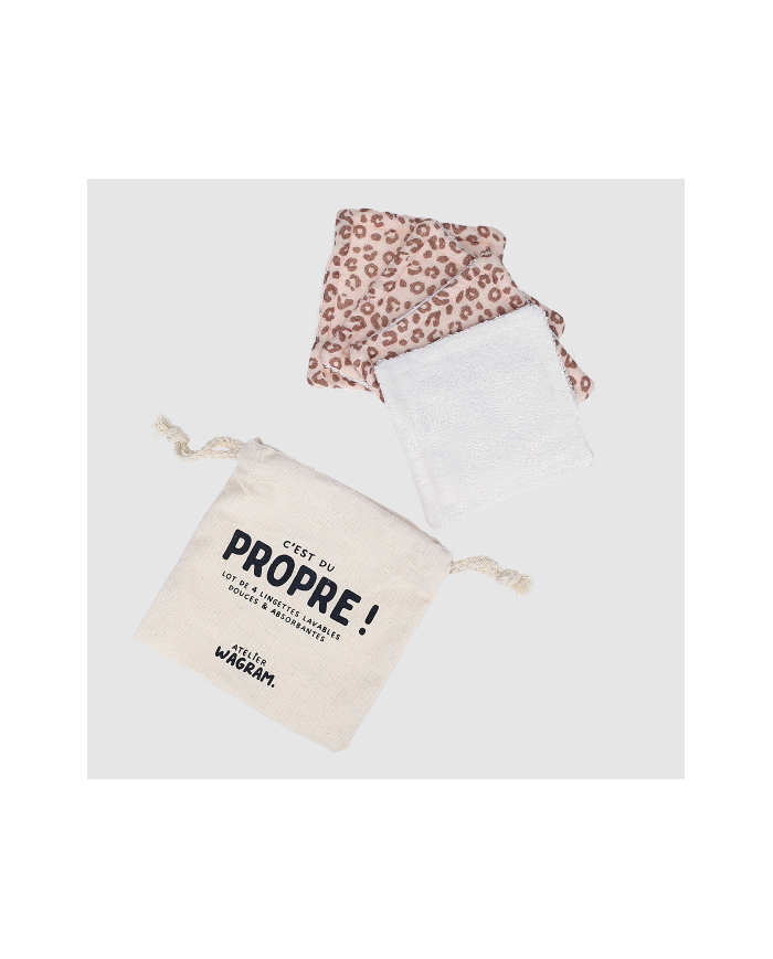 ATELIER WAGRAM - Lot de 4 lingettes lavables