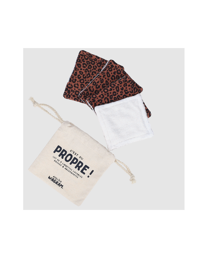 ATELIER WAGRAM - Lot de 4 lingettes lavables