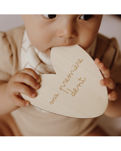 ATELIER WAGRAM - Lot de 12 cartes étapes en bois – Grossesse & première année