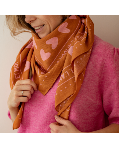 ATELIER WAGRAM - Foulard adulte - Toi, l'amour et moi