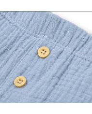 LITTLE DUTCH – Short en mousseline bleu