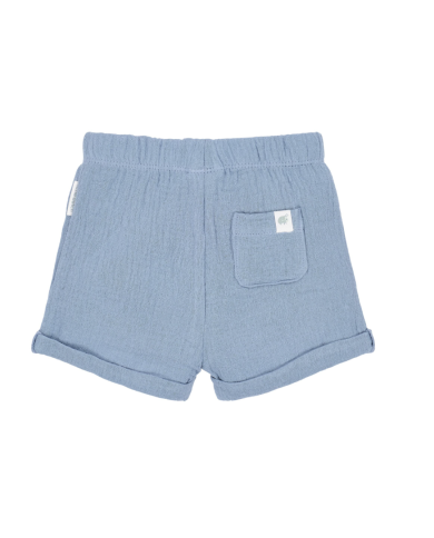 LITTLE DUTCH – Short en mousseline bleu