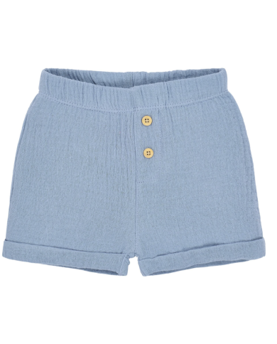 LITTLE DUTCH – Short en mousseline bleu