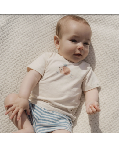 LITTLE DUTCH – Short rayé bleu