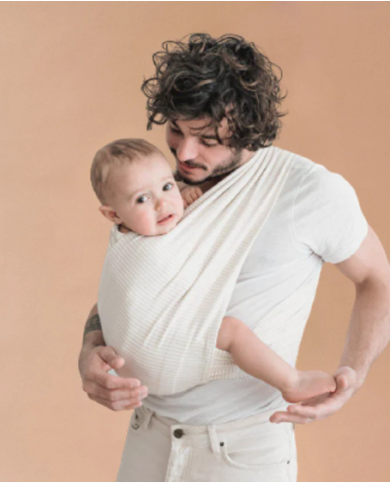 STUDIO ROMEO - Porte-bébé sans noeud  DUO - Rayures Nude