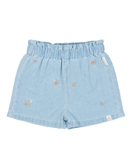 LITTLE DUTCH - Short en jean avec fleurs