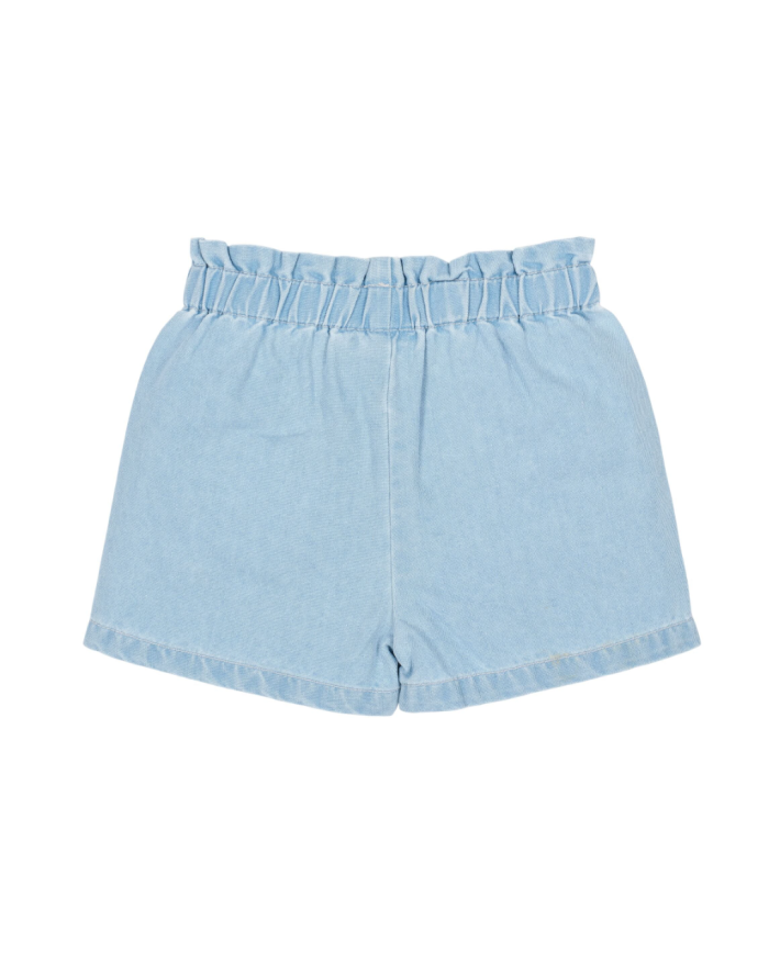 LITTLE DUTCH - Short en jean avec fleurs
