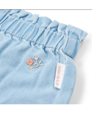 LITTLE DUTCH - Short en jean avec fleurs