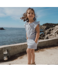 LITTLE DUTCH - Combishort à rayures fines