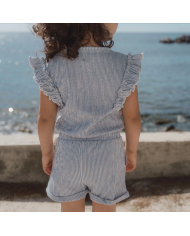 LITTLE DUTCH - Combishort à rayures fines