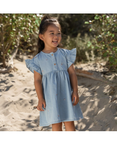LITTLE DUTCH - Robe effet denim