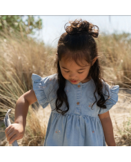 LITTLE DUTCH - Robe effet denim