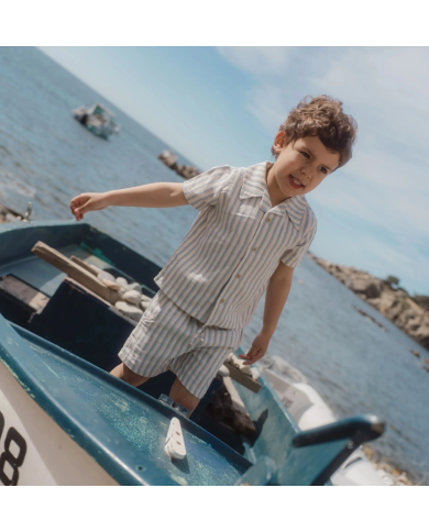 LITTLE DUTCH - Short léger à rayures