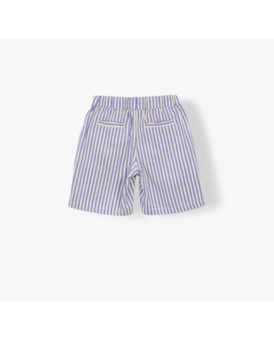 ARSENE ET LES PIPELETTES - Short enfant à rayures – Cobalt