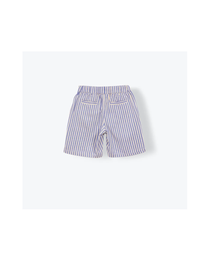 ARSENE ET LES PIPELETTES - Short enfant à rayures – Cobalt